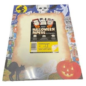 New Halloween Stationary Witch Ghost Haunted House Pumpkin Trick Treat 25 pcs